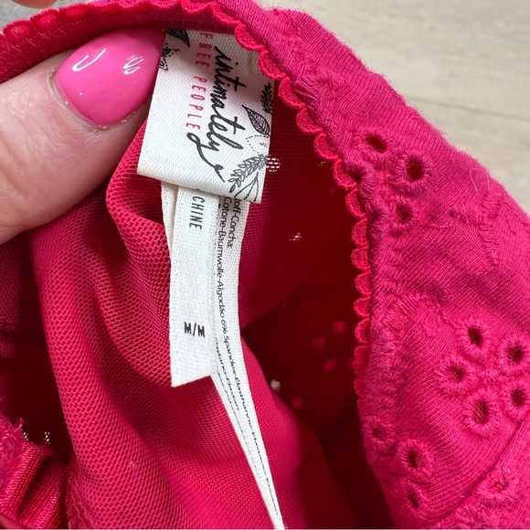 Free Peopke Pink Eyelet Crop Top - Picture 3 of 5